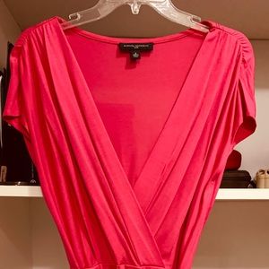 Midlength fuchsia pink dress,Banana Republic.